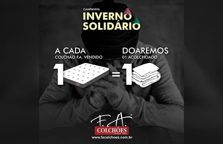 F.A. Colchões realiza campanha nacional do Inverno Solidário