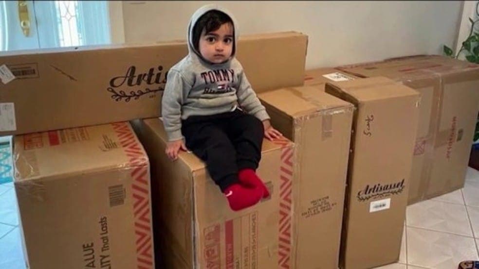 O garoto acabou clicando no botão que finalizava a venda de itens que estavam no carrinho de compras