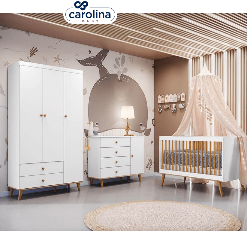 Situada em Diamante de Ubá (MG), a fábrica da Carolina Baby produz todos os móveis vendidos em seu site
