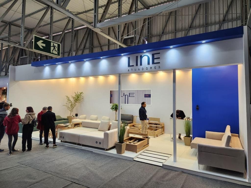 Estande da Line Atuadores na Fimma 2023