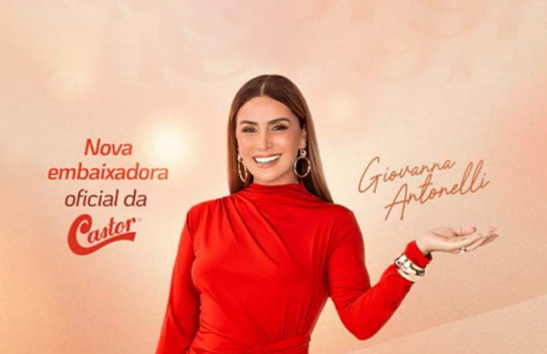 Castor celebra o sucesso publicitário com Giovanna Antonelli