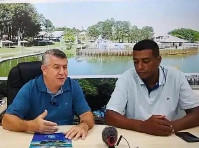 Prefeito Claudinei Rodrigues, e o vice-prefeito, Sergio Dias