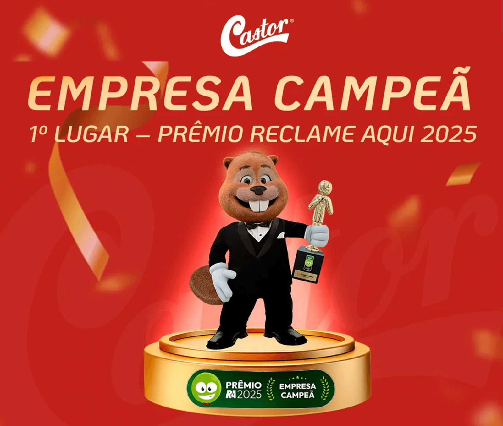 Castor lidera Prêmio Reclame AQUI 2025 na categoria Colchões