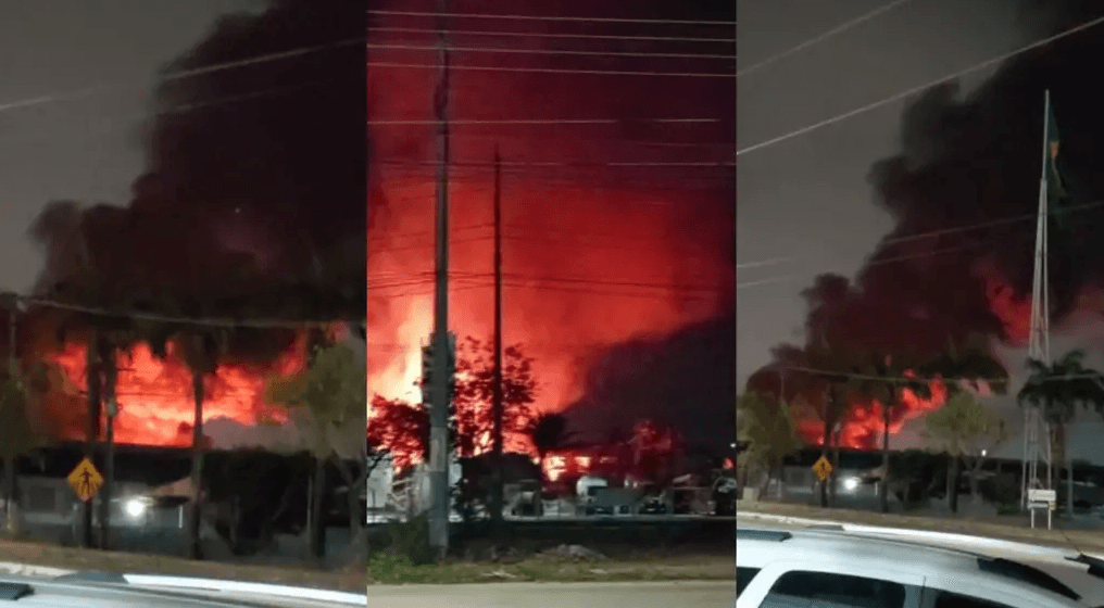 Mais um grande incêndio destrói fábrica de colchões no Ceará