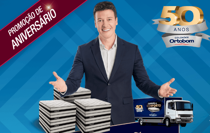 Ortobom comemora seus 50 anos com R$ 1 milhão em prêmios