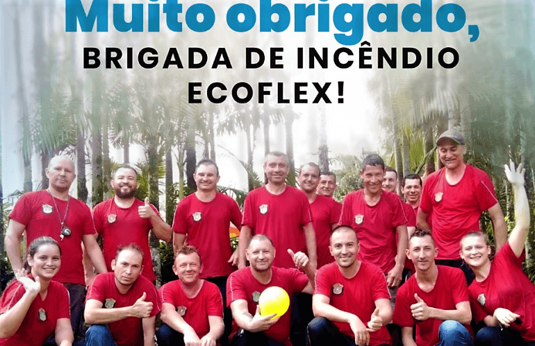 Ecoflex destaca ação da Brigada de Incêndio na redução dos danos
