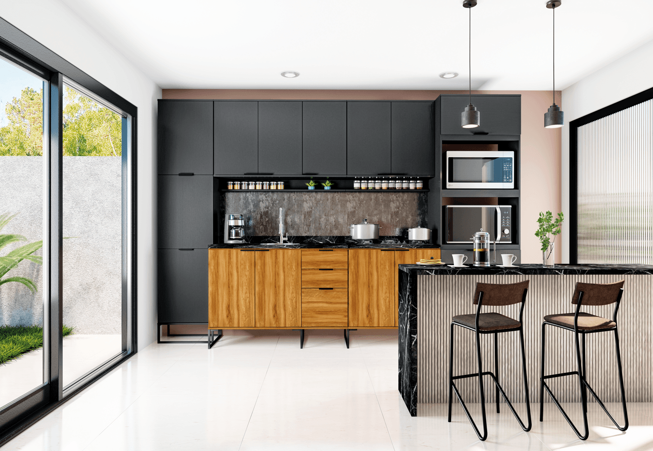 Cozinhas compactas e de fácil montagem compõe a linha da Carraro
